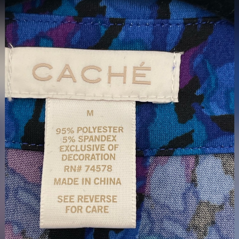 Cache Blue / Purple/Black
Printed Shirt Dress - Picture 5 of 11